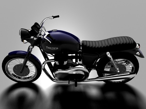 3d cruiser triumph bonneville - Triumph Bonneville 2008 by Gonzo_3d