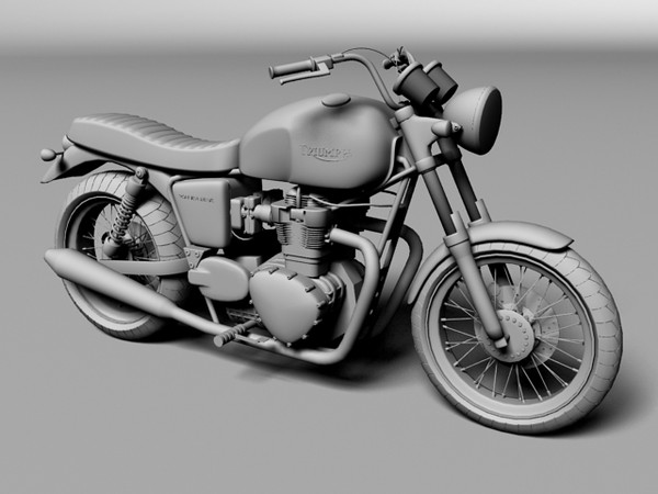 3d cruiser triumph bonneville - Triumph Bonneville 2008 by Gonzo_3d