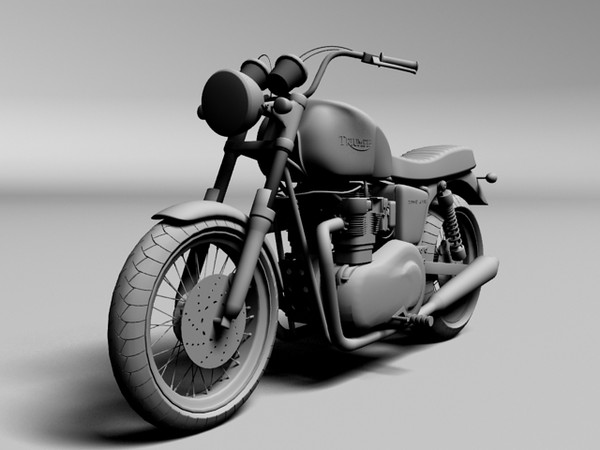 3d cruiser triumph bonneville - Triumph Bonneville 2008 by Gonzo_3d