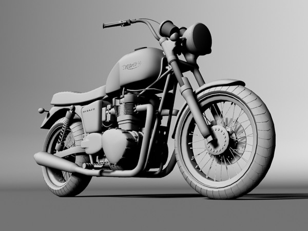 3d cruiser triumph bonneville - Triumph Bonneville 2008 by Gonzo_3d