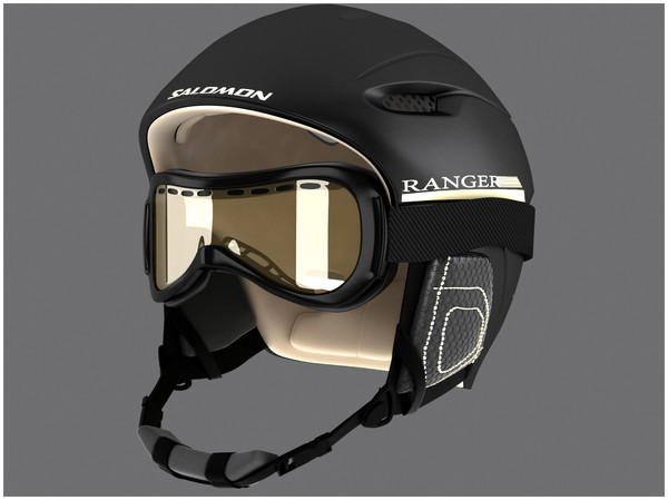 3d model winter sports helmet ski - Winter Sports Helmet and Ski Goggles by Tornado Studio