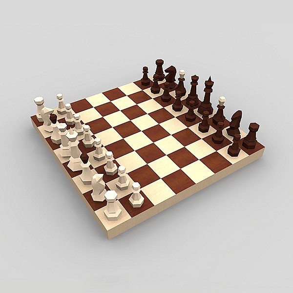 chess low-poly 3d model - chess1 by petomavar