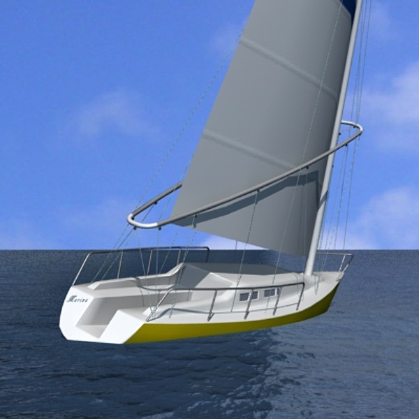 yacht sailboat 3d dxf - Yacht by mostlysquare