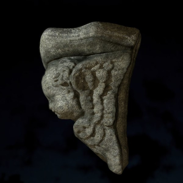 3dsmax stone pedestal angel - Pedestal Angel by 3D_Monger