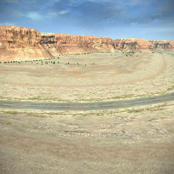 scene road desert complete max - Desert Road Complete Scene by 3D_Multimedia