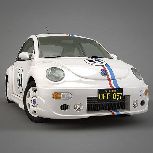volkswagen beetle herbie 3ds - Volkswagen Beetle Herbie by NesAn Studio