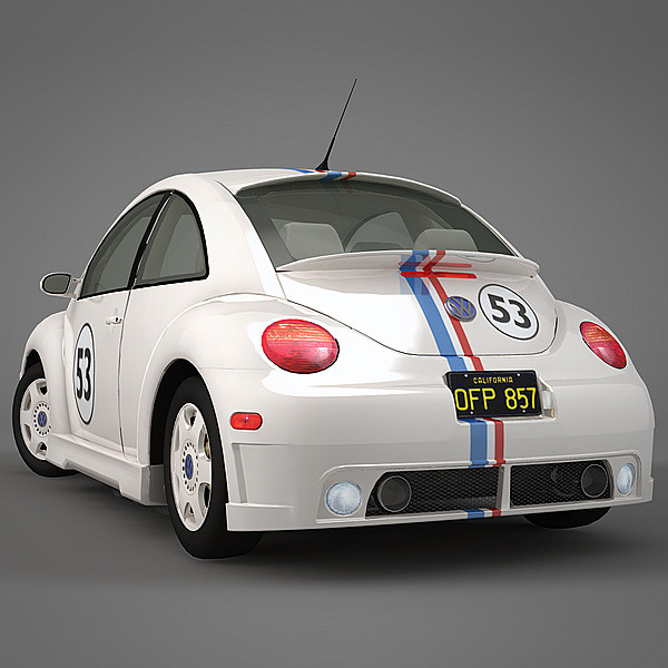 volkswagen beetle herbie 3ds - Volkswagen Beetle Herbie by NesAn Studio