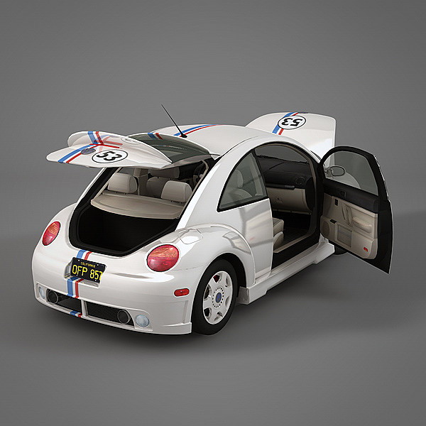 volkswagen beetle herbie 3ds - Volkswagen Beetle Herbie by NesAn Studio