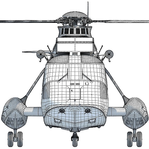 maya westland sea king helicopter - Westland Sea King by Gandoza