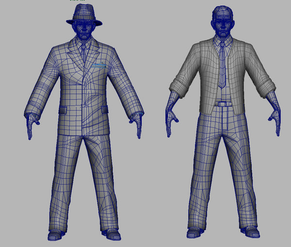 character 3 3d model - Human Model, 3 variations, ma, mb, obj formats... by fishzombie