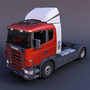 3d scania semi-trailer truck model