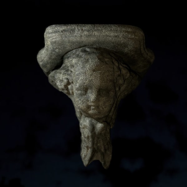 3dsmax stone pedestal angel - Pedestal Angel by 3D_Monger